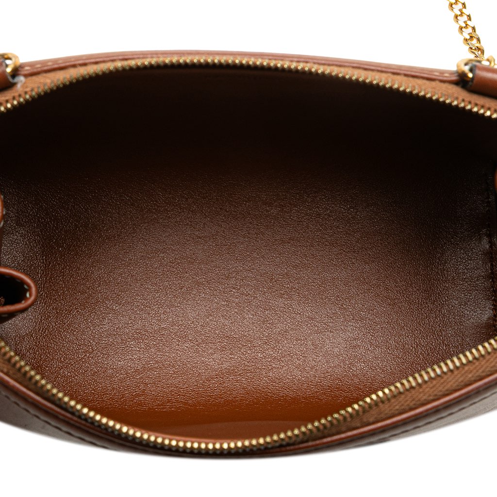 Celine Smooth Calfskin Cuir Triomphe Clutch on Chain - 4