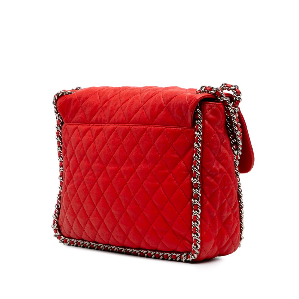 Chanel Maxi Washed Lambskin Chain Around Flap - 2