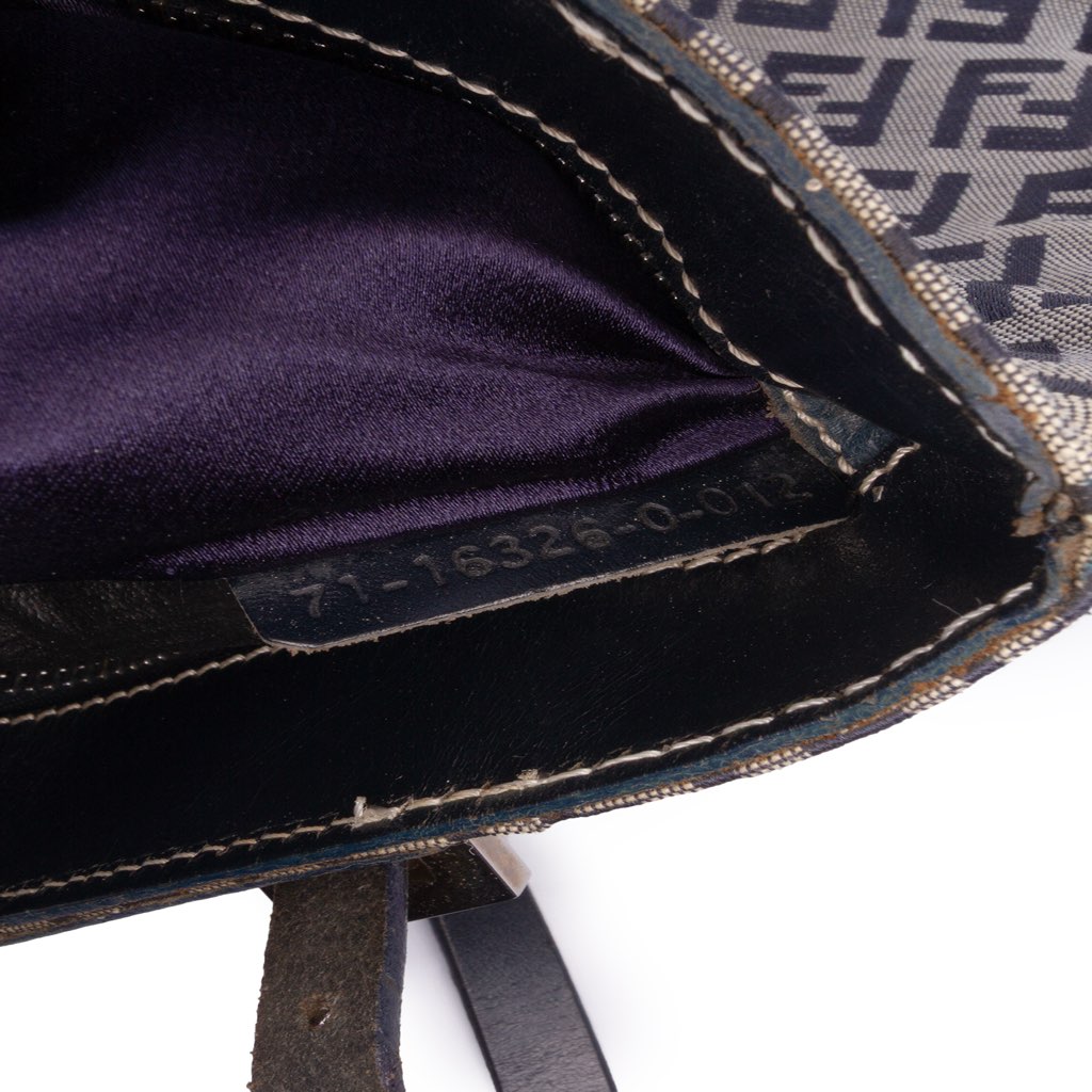 Fendi Zucchino Canvas Shoulder Bag - Side view