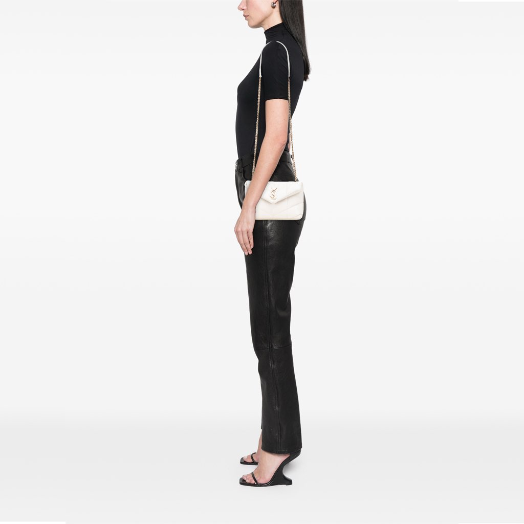 Saint Laurent Toy Lambskin Loulou Puffer Crossbody - Image 13