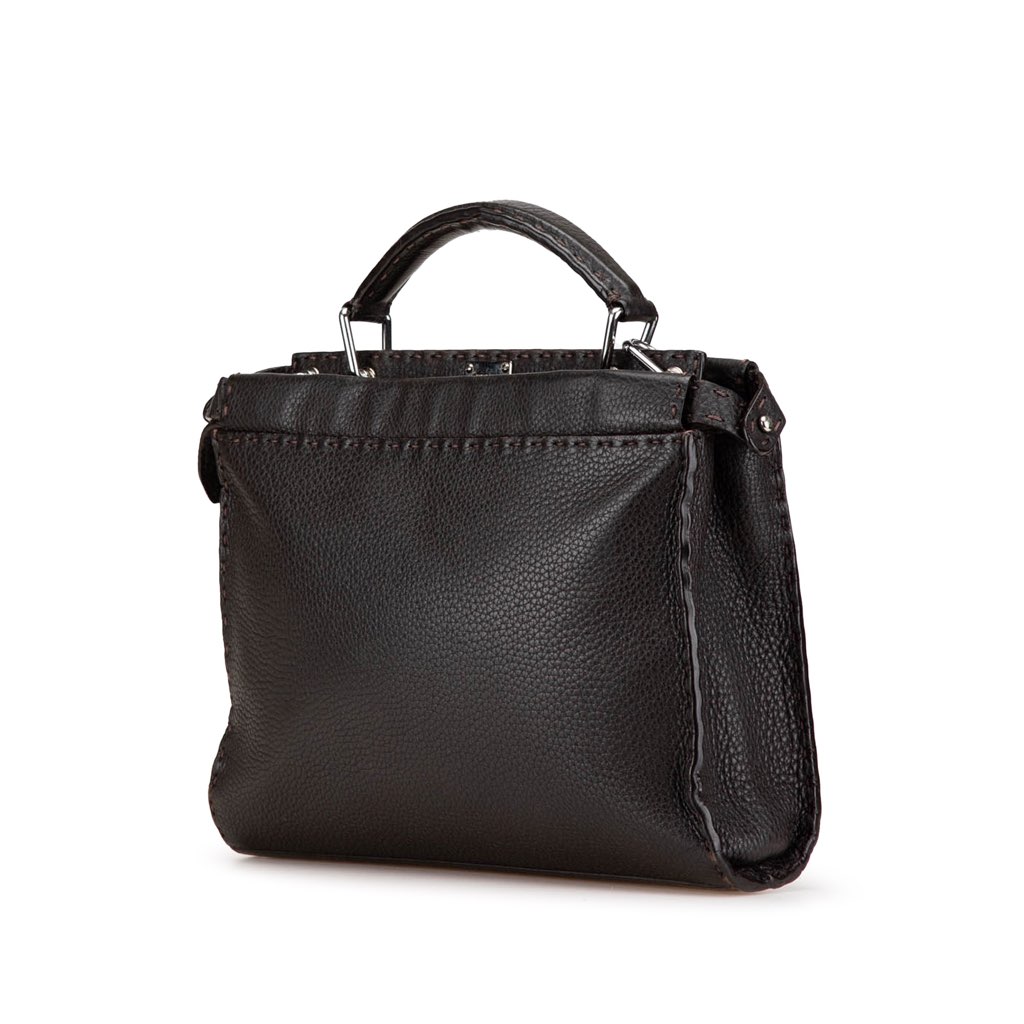 Fendi Mini Calfskin Romano Selleria Peekaboo Iconic Fit Satchel - 2