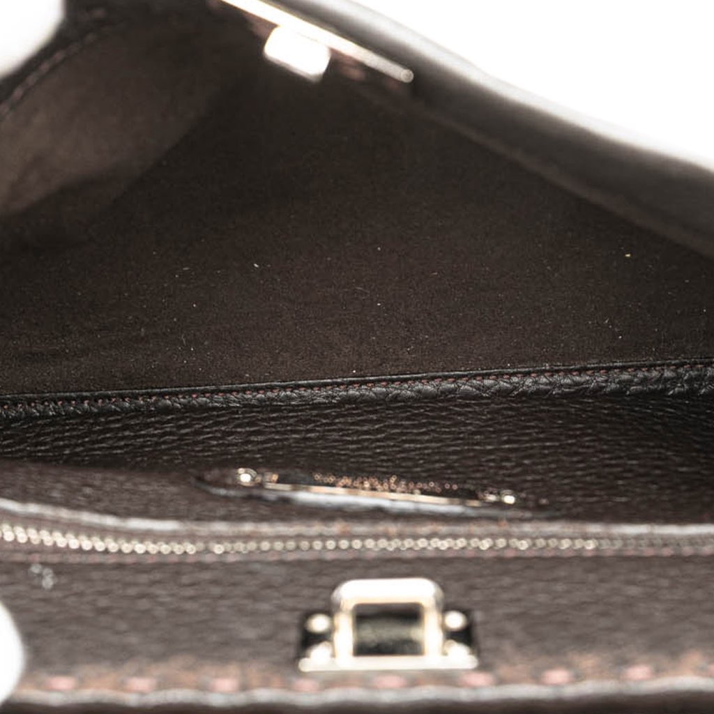 Fendi Mini Calfskin Romano Selleria Peekaboo Iconic Fit Satchel - 4