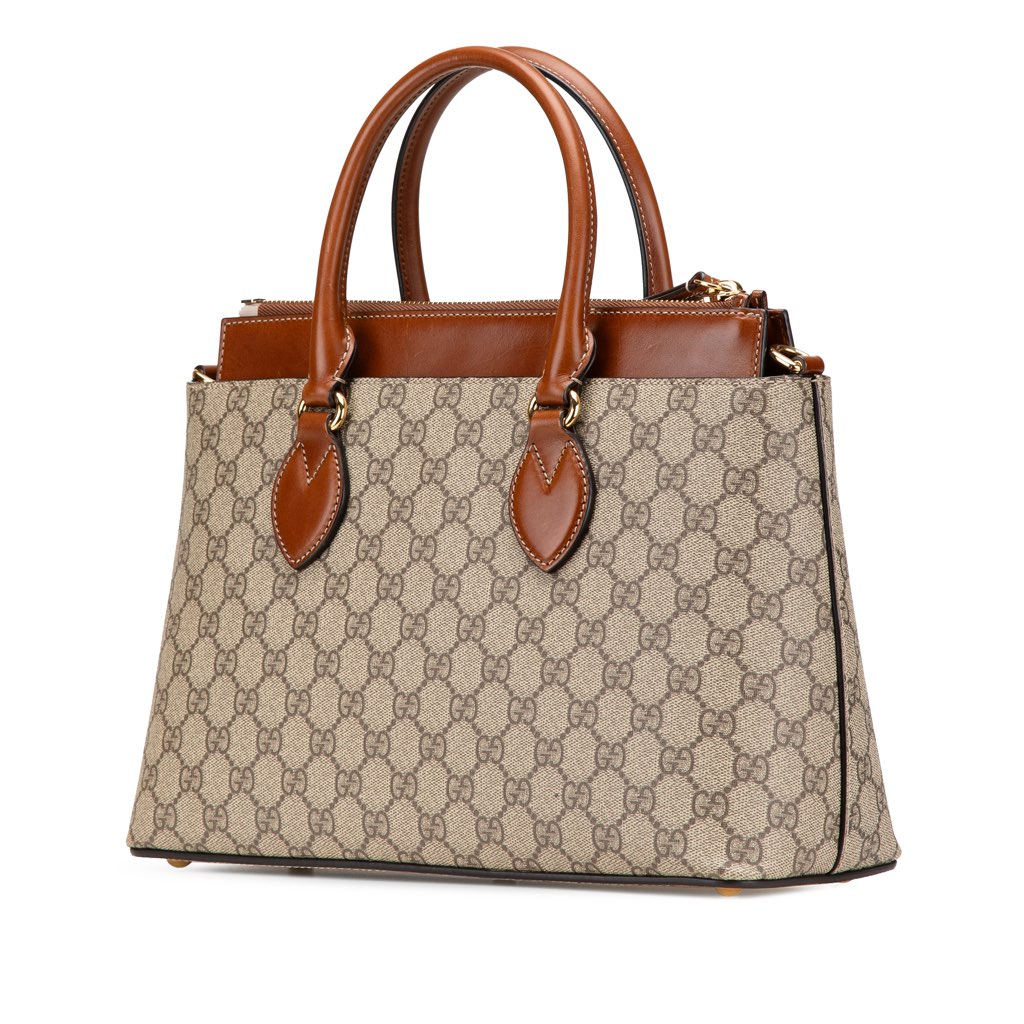 Gucci GG Supreme Linea A Satchel - Back view