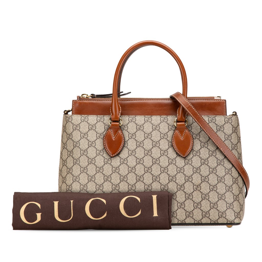 Gucci GG Supreme Linea A Satchel - Image 13