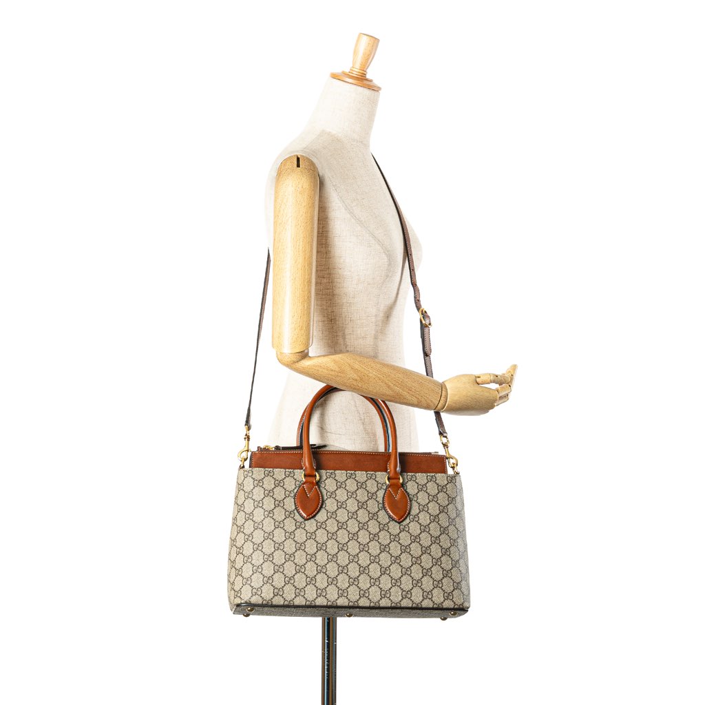 Gucci GG Supreme Linea A Satchel - Image 12