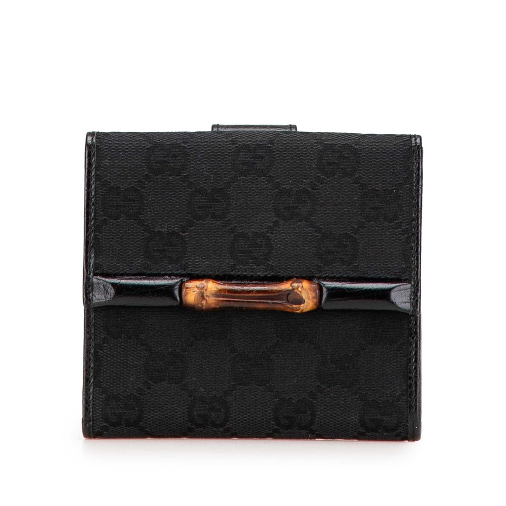 Gucci GG Canvas Bamboo Compact Wallet
