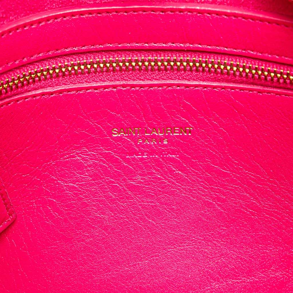 Saint Laurent Small Leather Monogram Cabas Satchel - 5