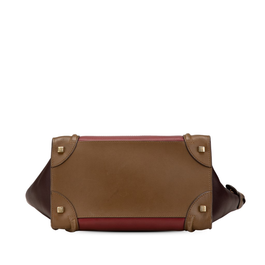 Celine Mini Tricolor Leather Luggage Tote - 3
