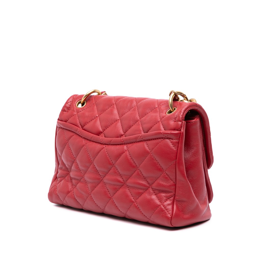 Chanel Small Quilted Lambskin Chain Link Flap - Back view