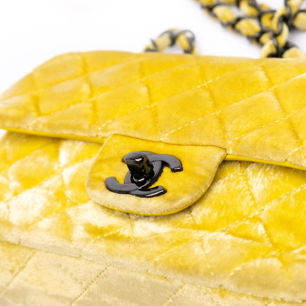 Chanel Mini Rectangular Classic Velvet Single Flap - Image 11