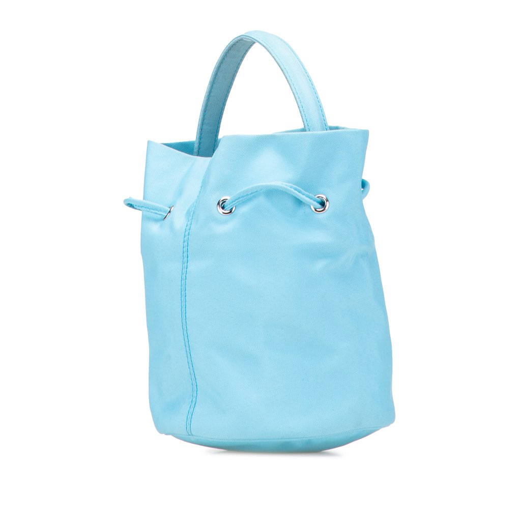 Balenciaga Recycled Sport Nylon Embroidered Logo Wheel Drawstring Bucket Bag - 2