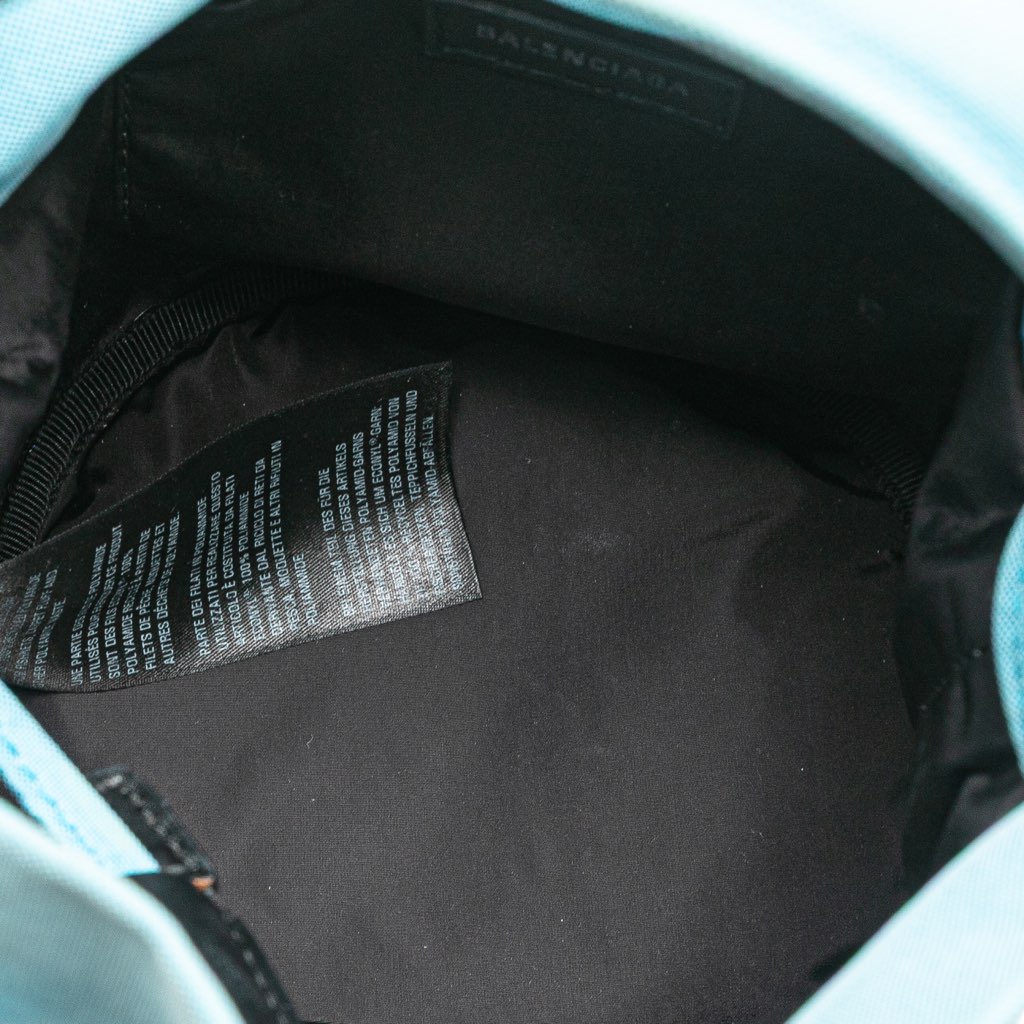 Balenciaga Recycled Sport Nylon Embroidered Logo Wheel Drawstring Bucket Bag - 4