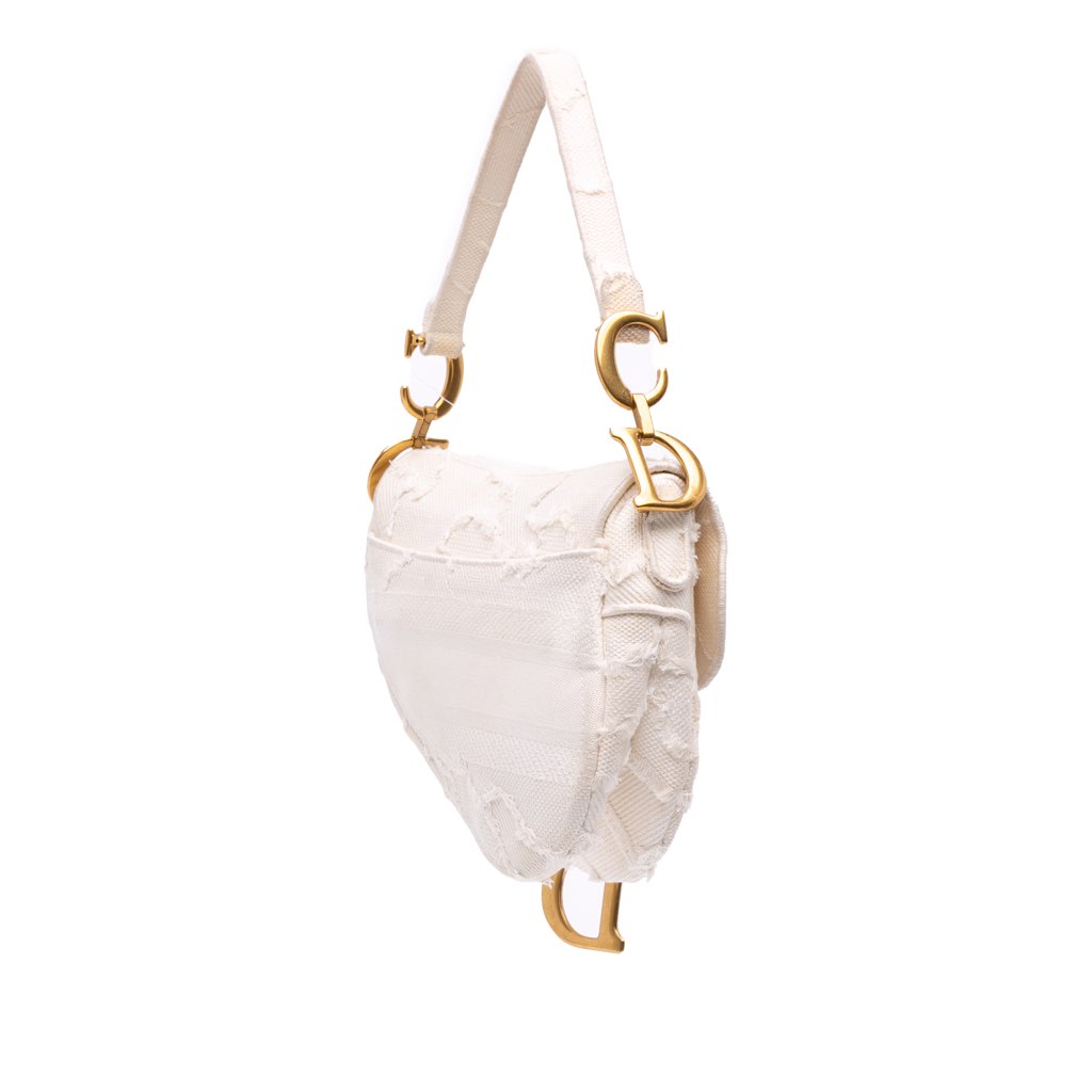 Dior Mini Canvas Embroidered Camouflage Saddle Bag - 2