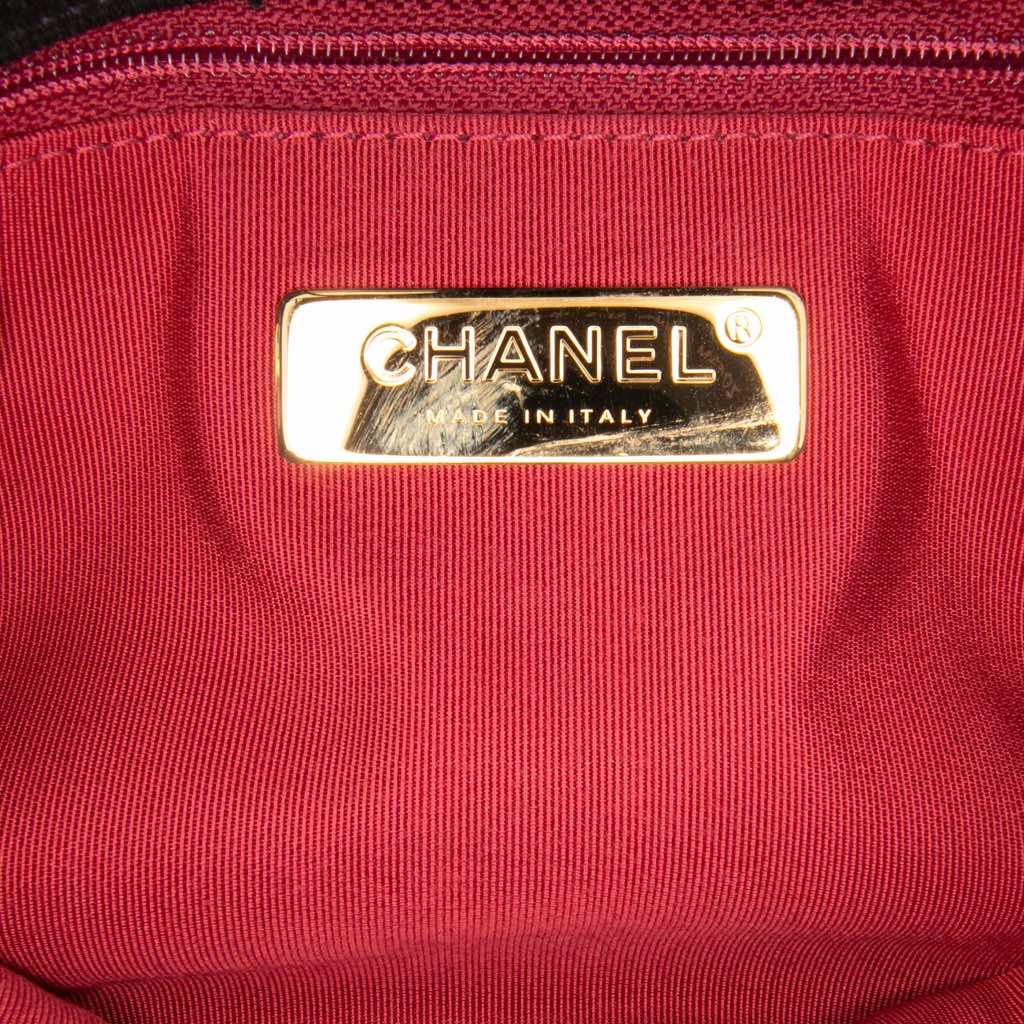 Chanel Medium Canvas and Cotton 19 Flap - Side view