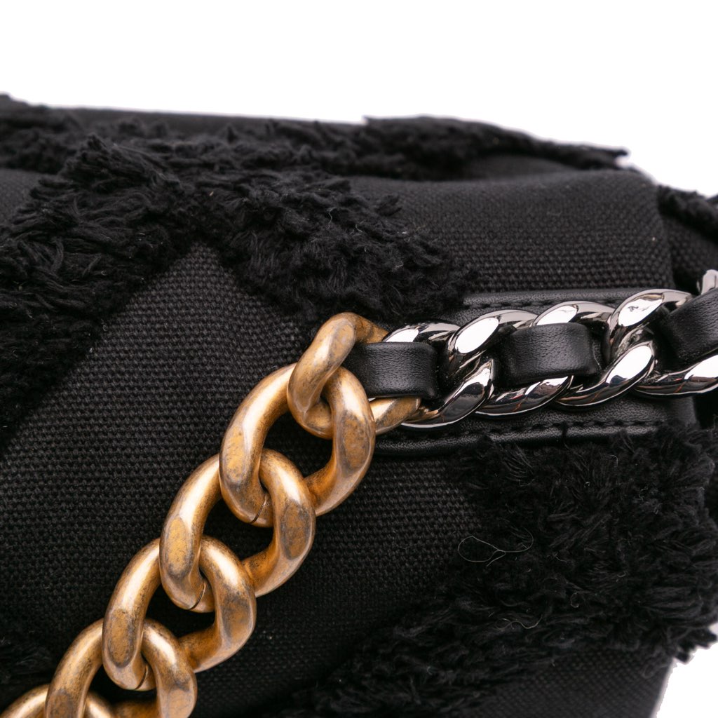 Chanel Medium Canvas and Cotton 19 Flap - Image 12