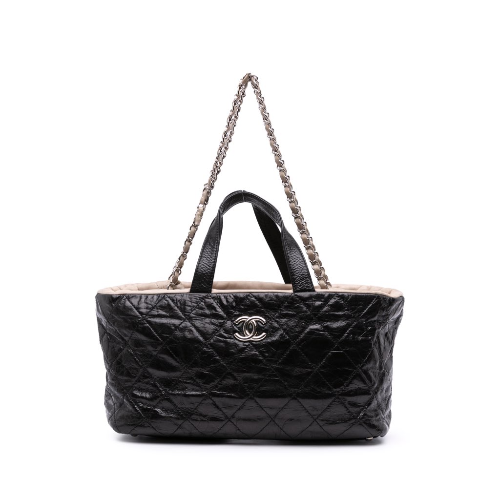 Chanel CC Quilted Glazed Calfskin Portobello Tote