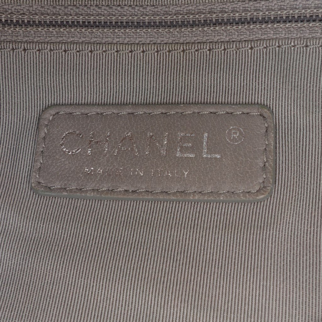 Chanel CC Quilted Glazed Calfskin Portobello Tote - Side view