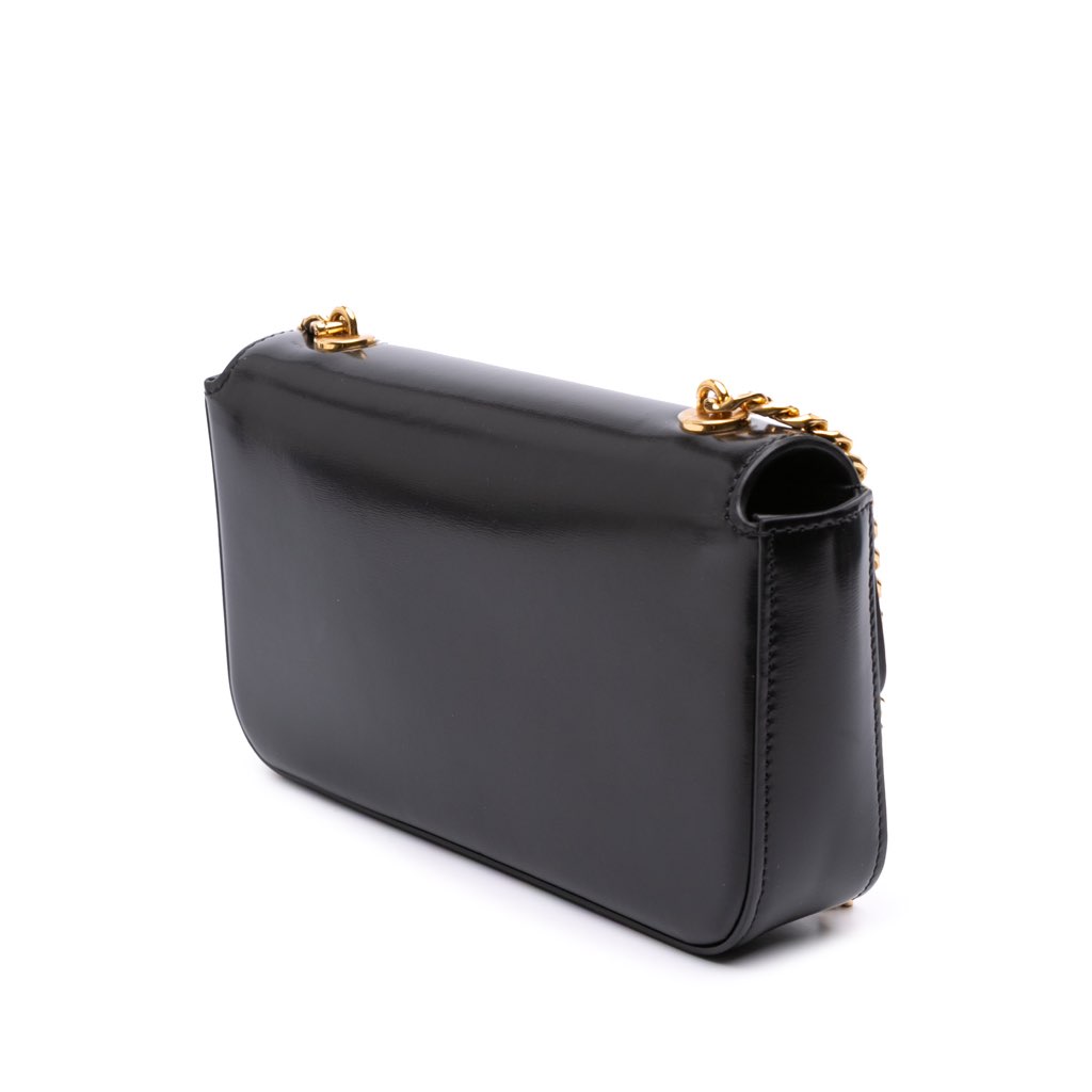 Celine Shiny Calfskin Claude Chain Shoulder Bag - Back view