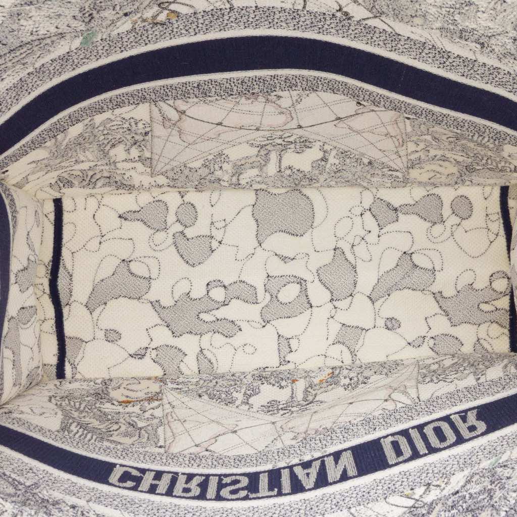 Dior Large Canvas Embroidered Around The World Book Tote - 4