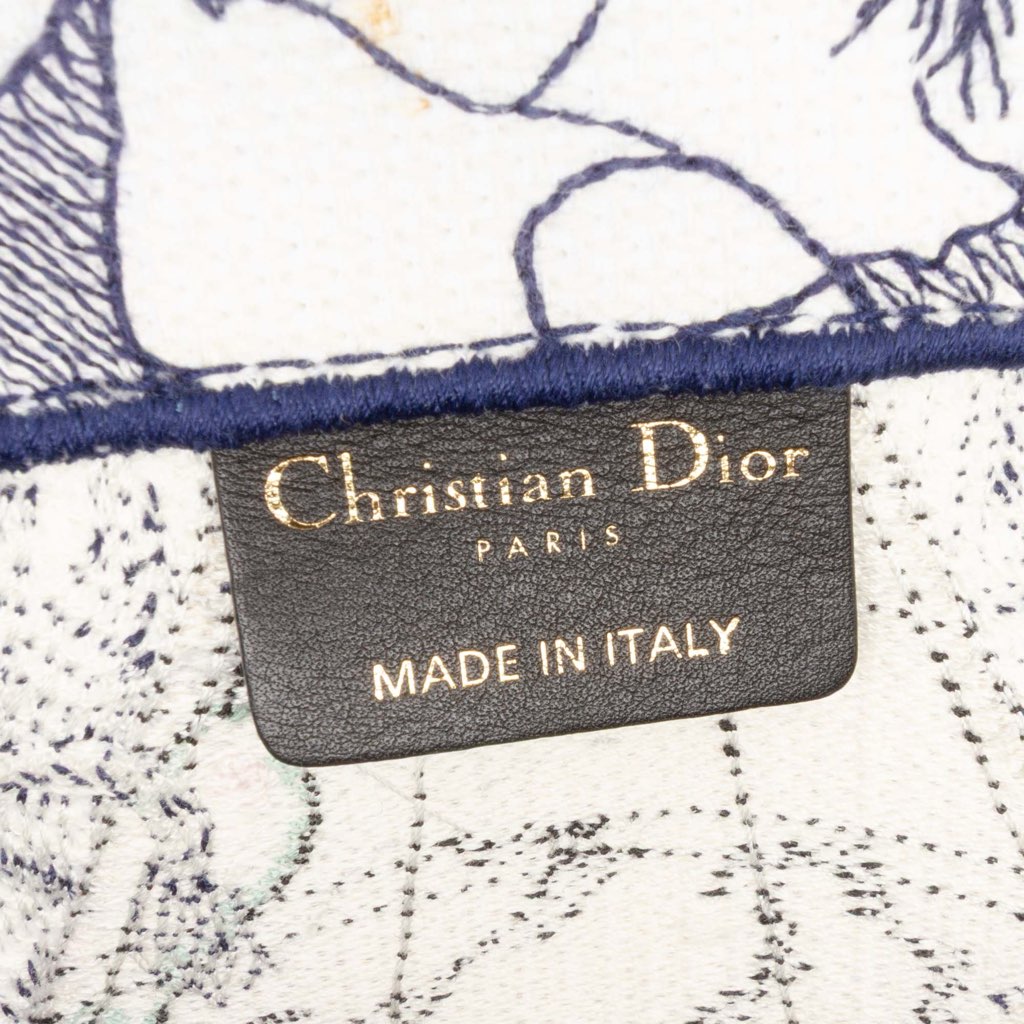 Dior Large Canvas Embroidered Around The World Book Tote - Side view