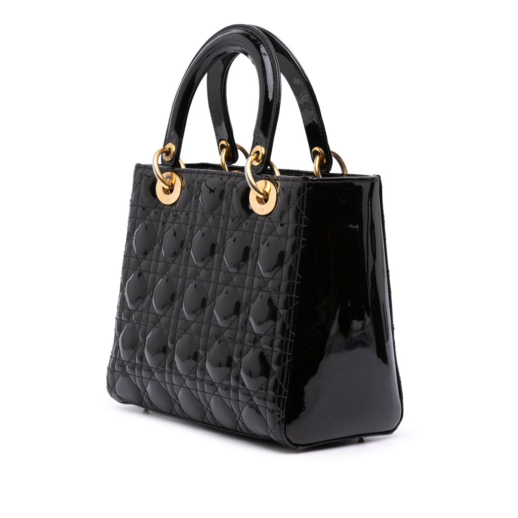 Dior Medium Patent Cannage Lady Dior - 2