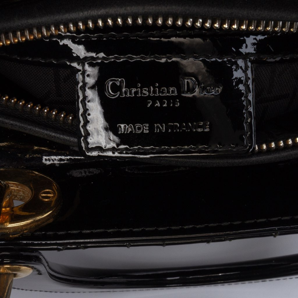 Dior Medium Patent Cannage Lady Dior - 5