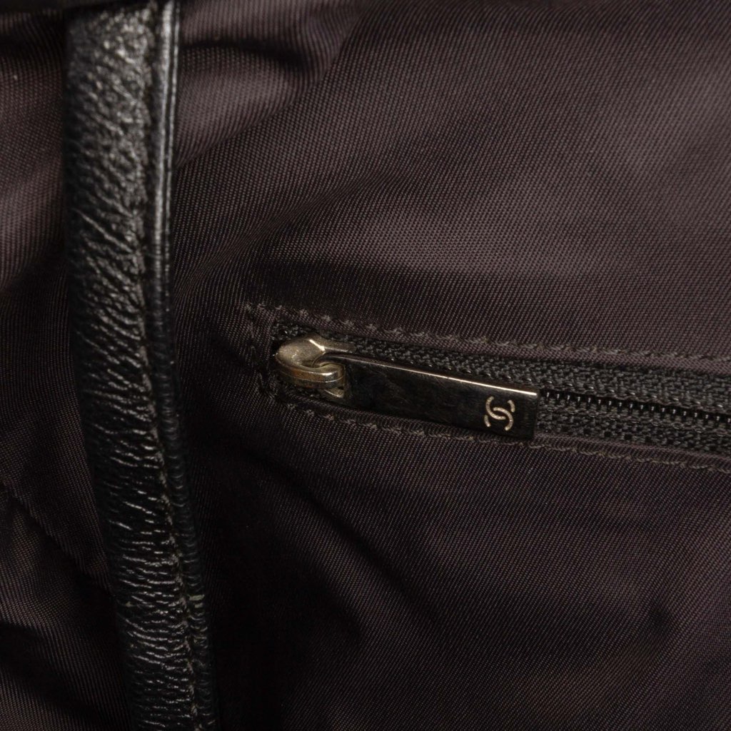 Chanel Paris Biarritz Large Quilted Coated Canvas Tote - Side view