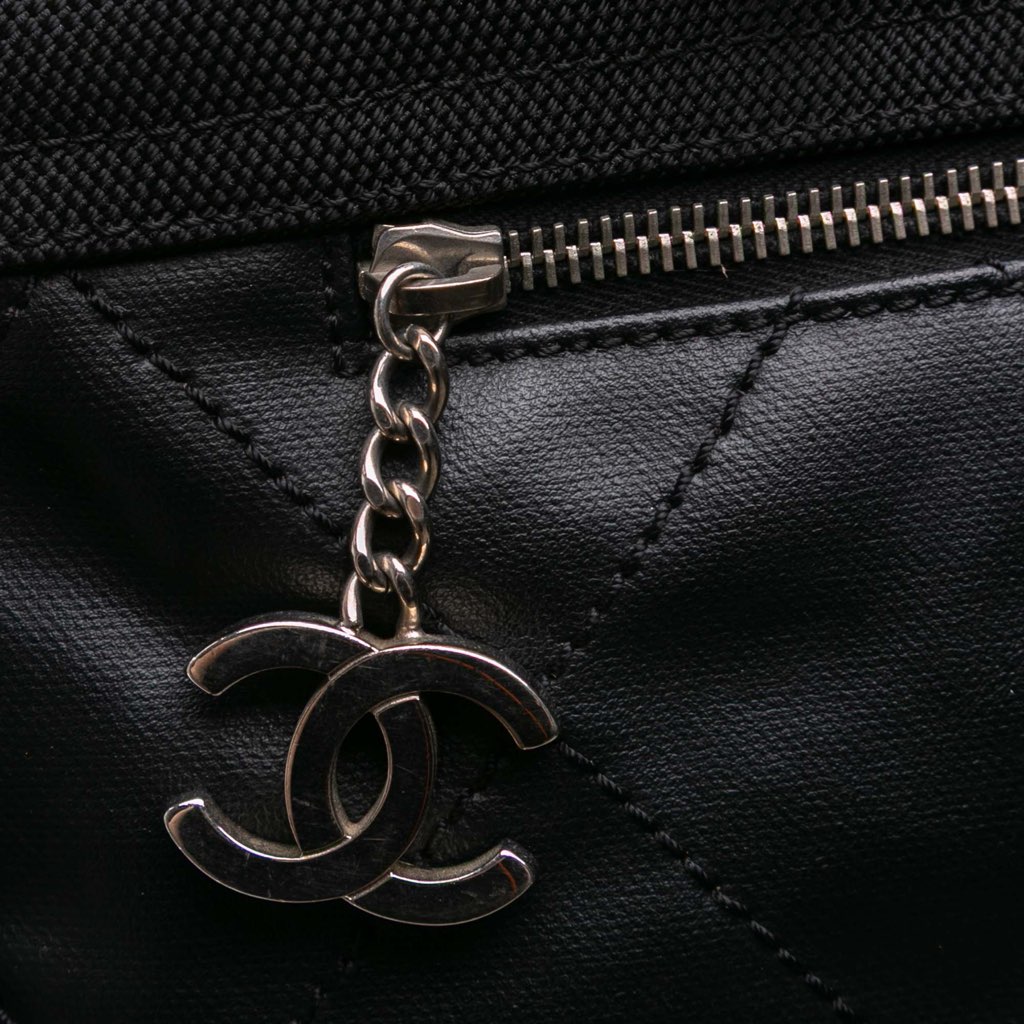 Chanel Paris Biarritz Large Quilted Coated Canvas Tote - Image 10