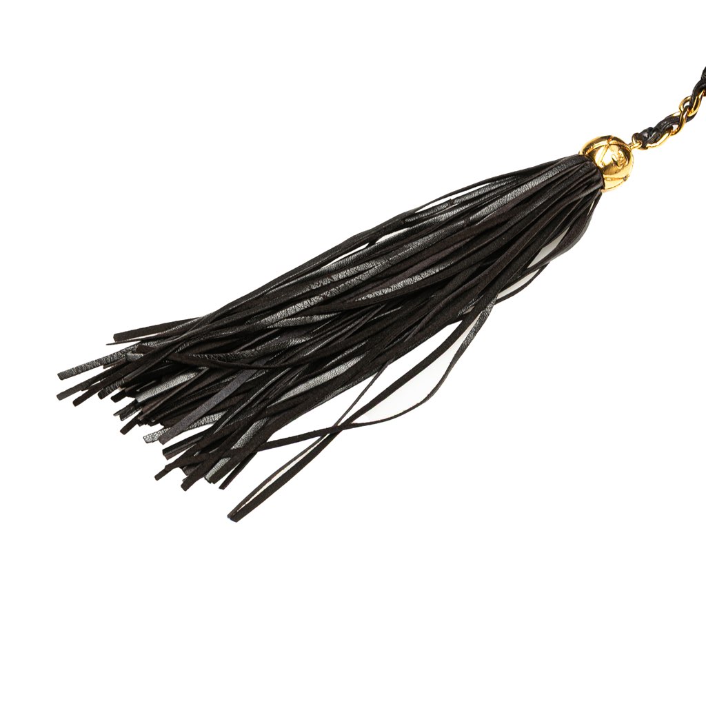 Chanel CC Lambskin Flap Tassel Crossbody - Image 11