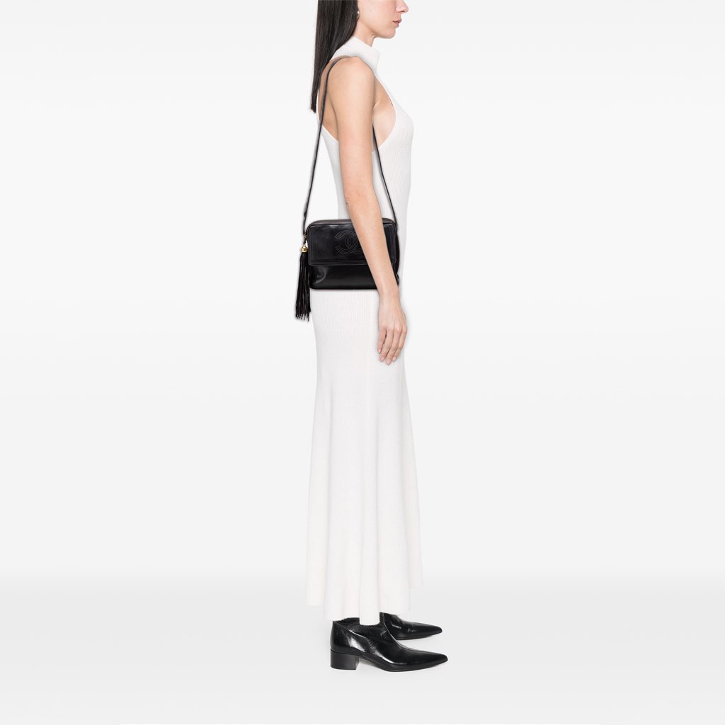 Chanel CC Lambskin Flap Tassel Crossbody - Image 12