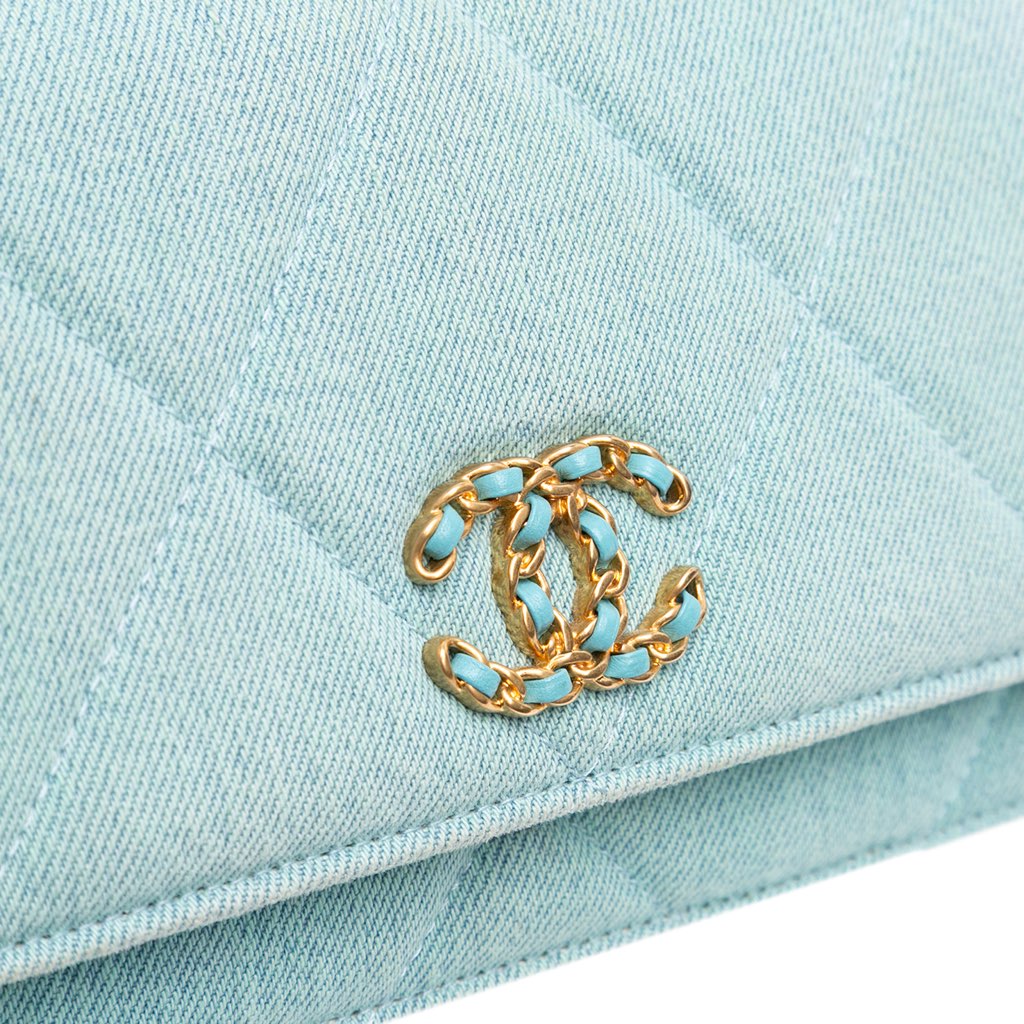 Chanel Denim 19 Wallet on Chain - Image 12