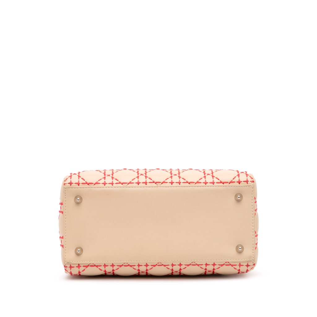 Dior Medium Lambskin Cannage Stitched Lady Dior - Image 6