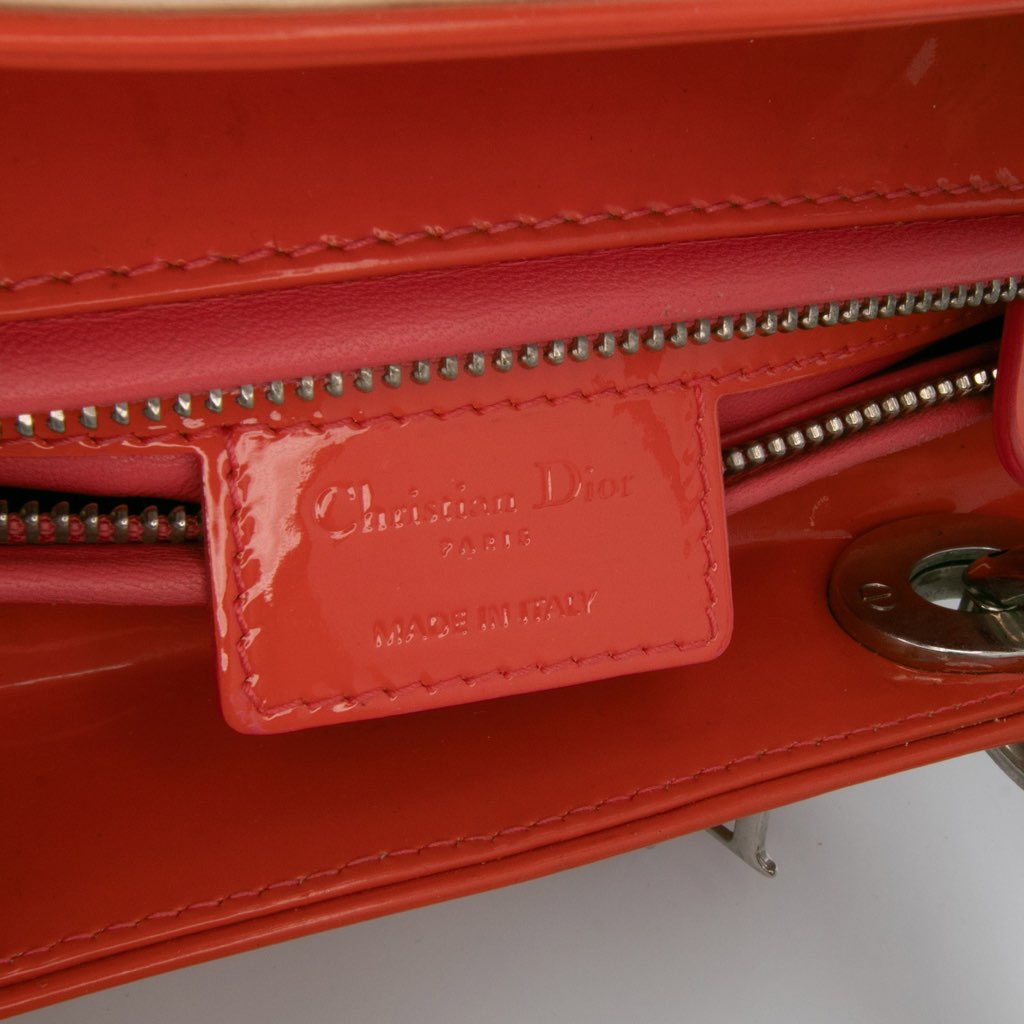 Dior Medium Lambskin Cannage Stitched Lady Dior - Side view