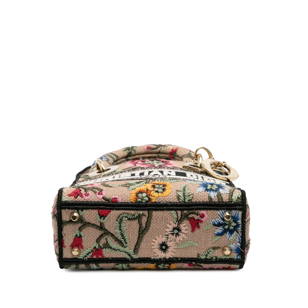 Dior Mini Embroidered Canvas Mille Fleurs Lady D Lite - 3