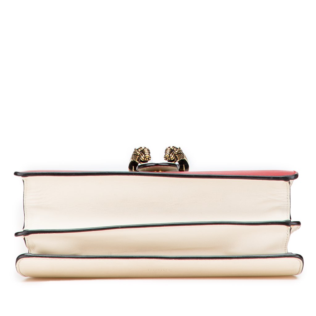 Gucci Medium Leather Bamboo Dionysus Web Satchel - Image 6