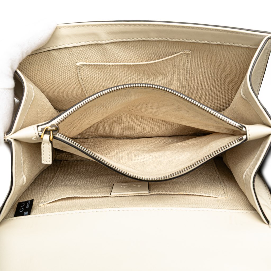 Gucci Medium Leather Bamboo Dionysus Web Satchel - Side view