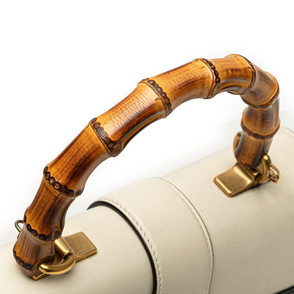 Gucci Medium Leather Bamboo Dionysus Web Satchel - Image 10