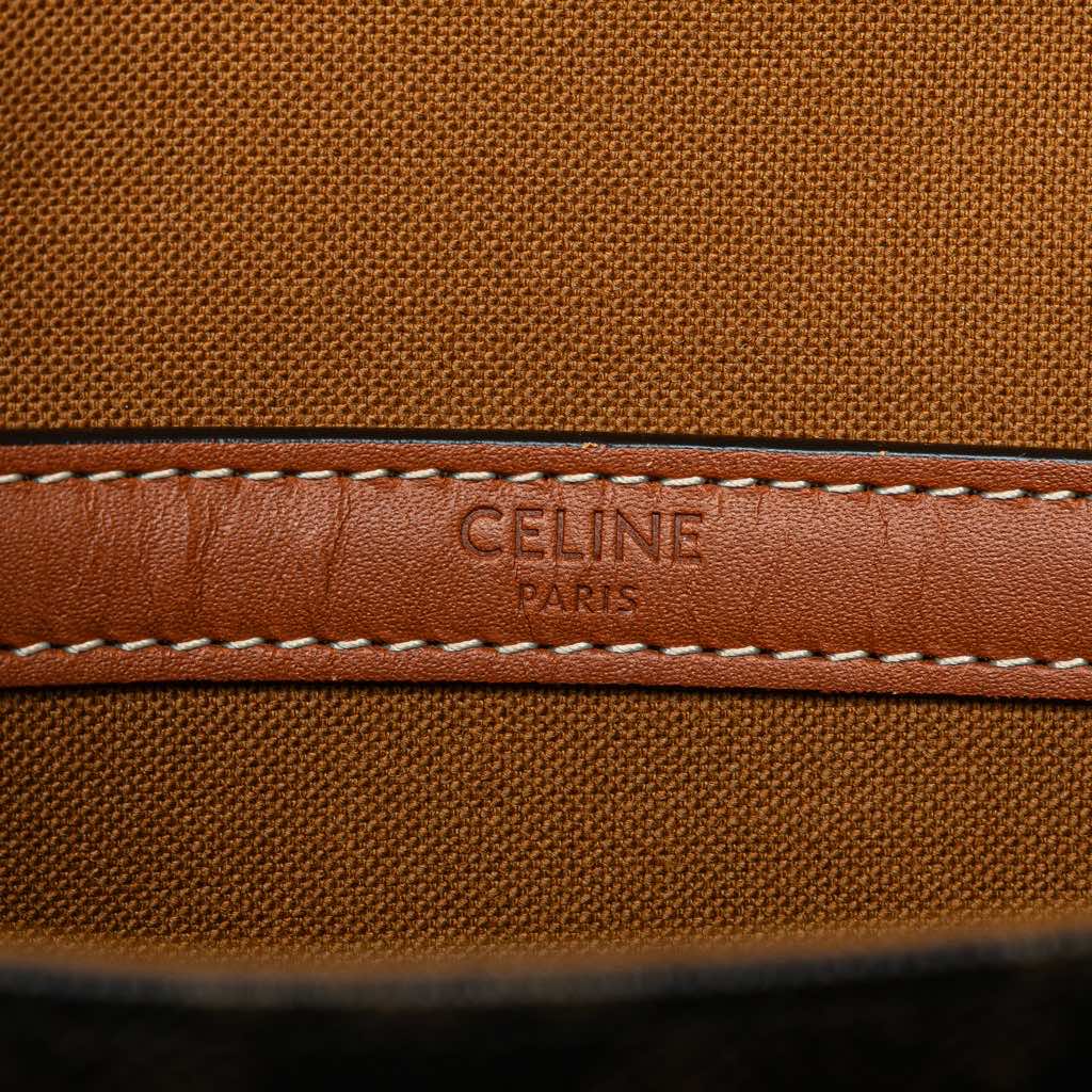 Celine Medium Triomphe Coated Canvas Folco Crossbody - 5
