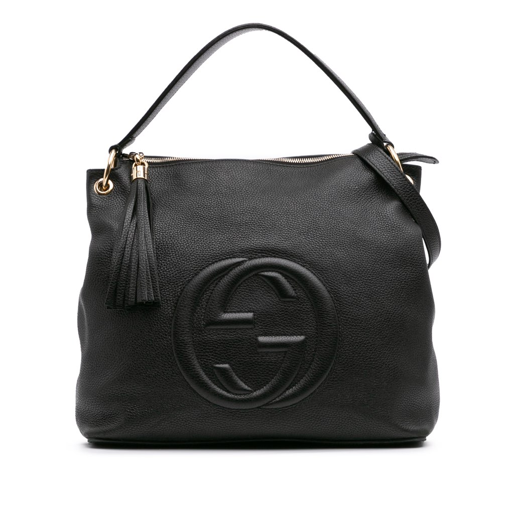 Gucci Large Pebbled Calfskin Soho Convertible Hobo