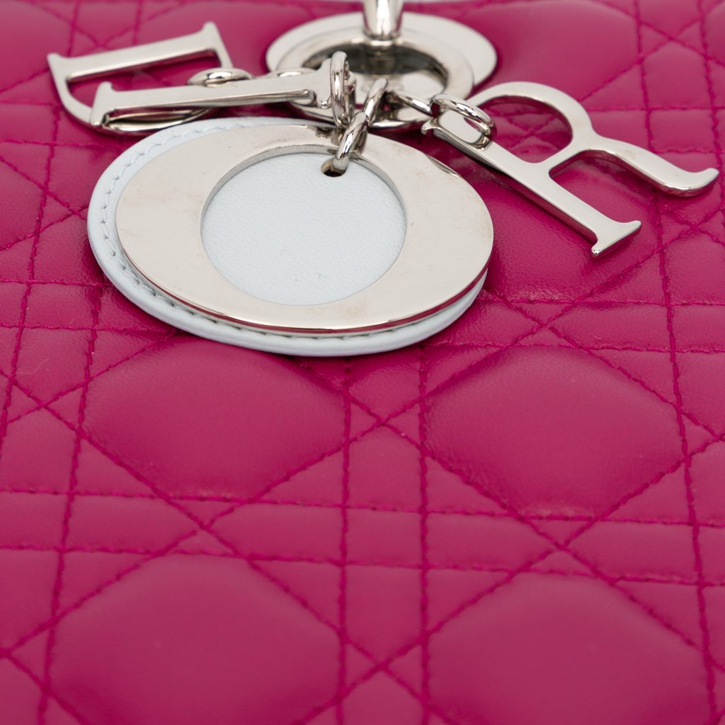 Dior Large Bicolor Lambskin Cannage Lady Dior - Image 10