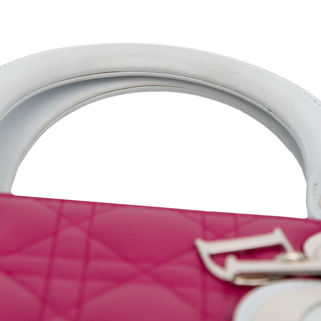 Dior Large Bicolor Lambskin Cannage Lady Dior - Image 11