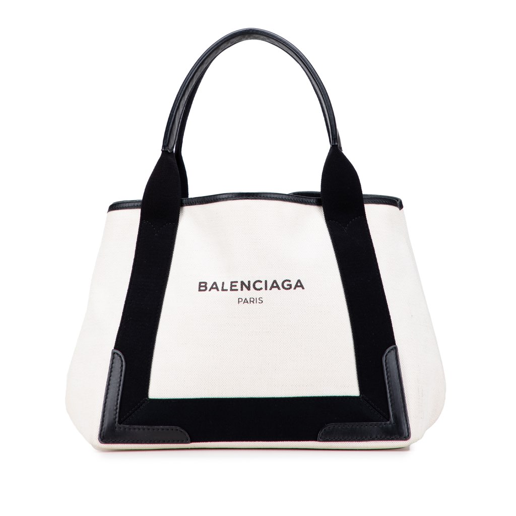 Balenciaga Canvas S Navy Cabas Tote