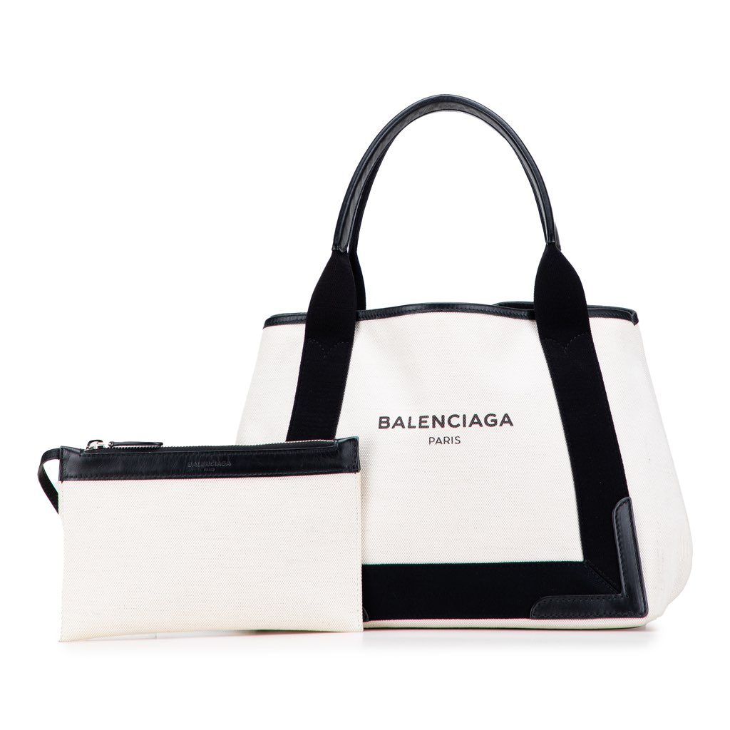 Balenciaga Canvas S Navy Cabas Tote - Image 13