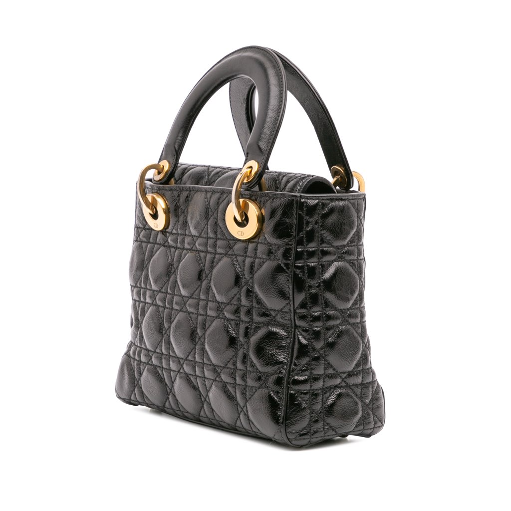 Dior Small Crinkled Patent Cannage My ABCDior Lady Dior - Back view