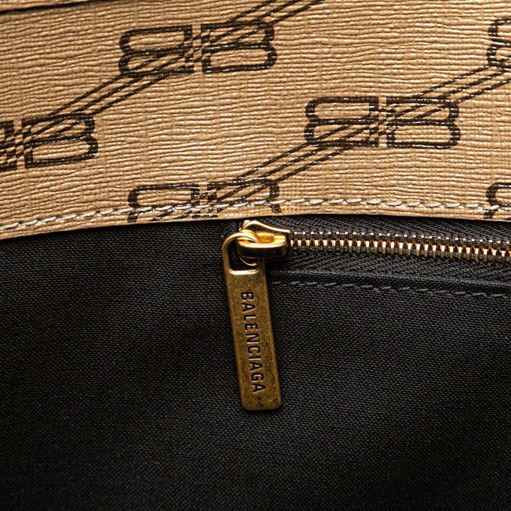 Balenciaga Large BB Monogram Coated Canvas Signature East West Shopper Bag - Image 12