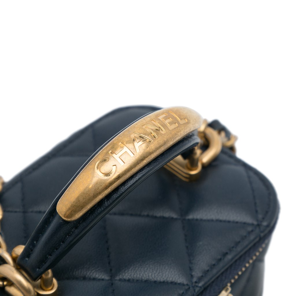 Chanel Small Lambskin Top Handle Vanity Bag - Image 11