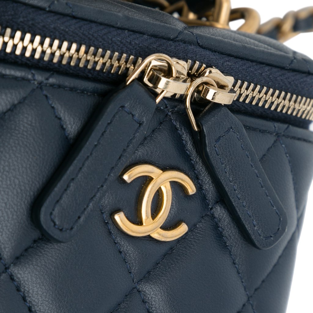 Chanel Small Lambskin Top Handle Vanity Bag - Image 12