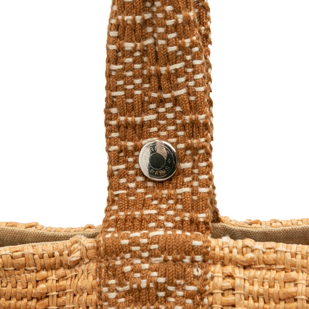 Hermès Woven Straw Saxo MM - Side view