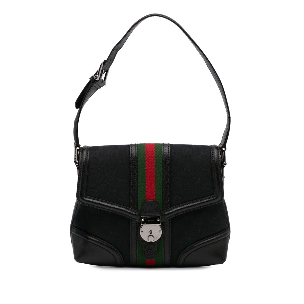 Gucci Small GG Canvas Web Treasure Shoulder Bag