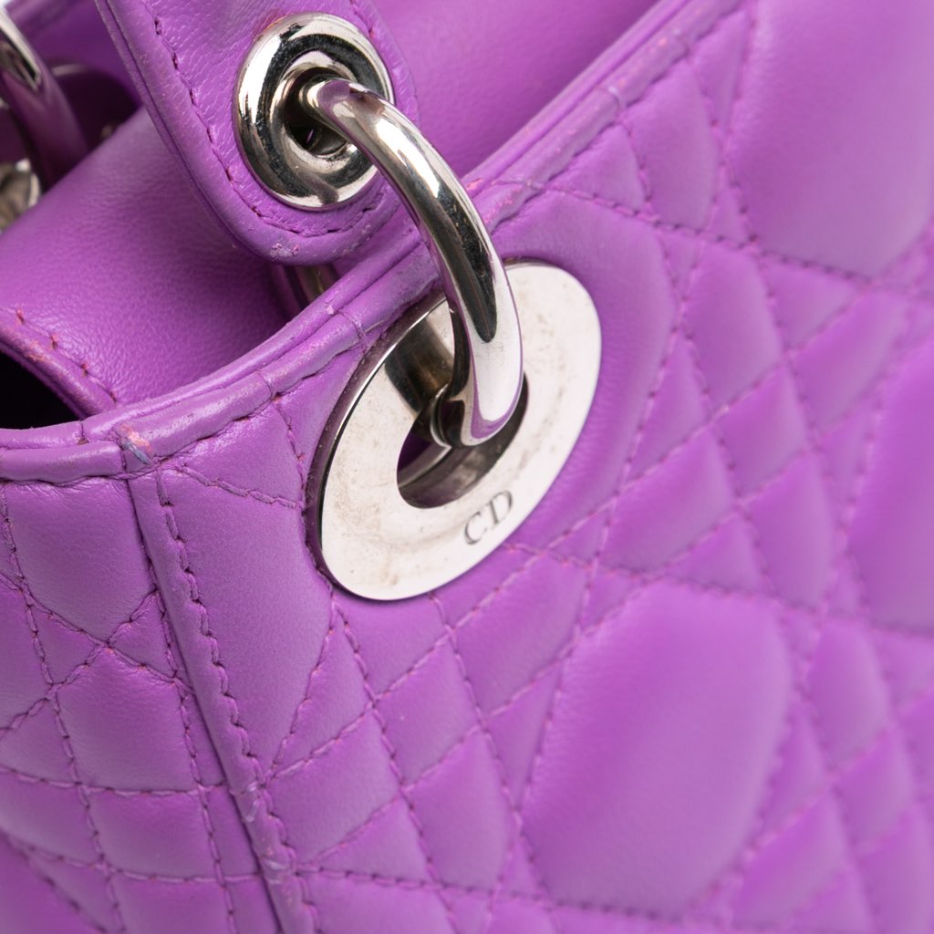 Dior Mini Lambskin Cannage Lady Dior - Image 11